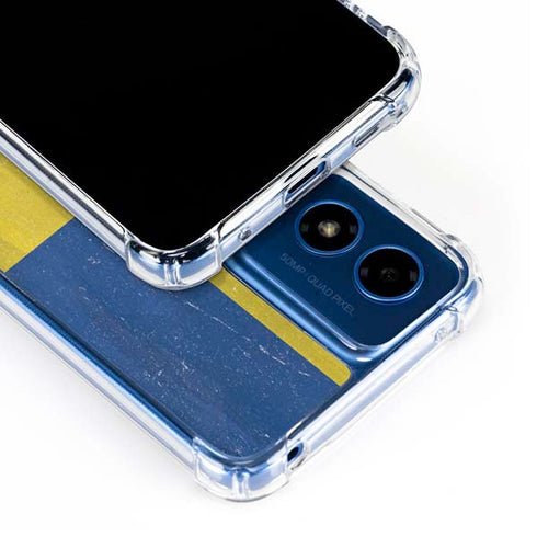Sweden Flag Distressed Moto G Play 4G (2024) Clear Case